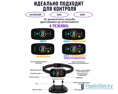 Электронный ошейник-антилай для собак Sodog PL20
